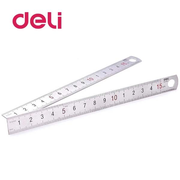 Deli-Steel-Scale-or-Ruler-6-Inch