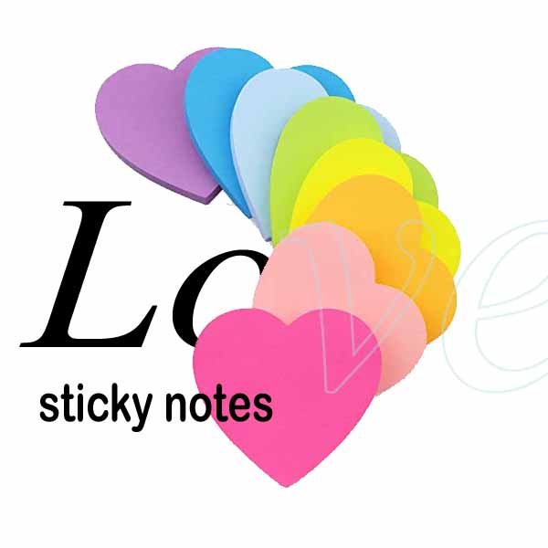 Sticky-Notes-Love-Shape-100-sheets-Multicolor