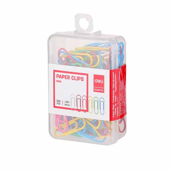 Deli-Colored-Paper-Clip-Gems-Clips-1-Box-100-Pcs