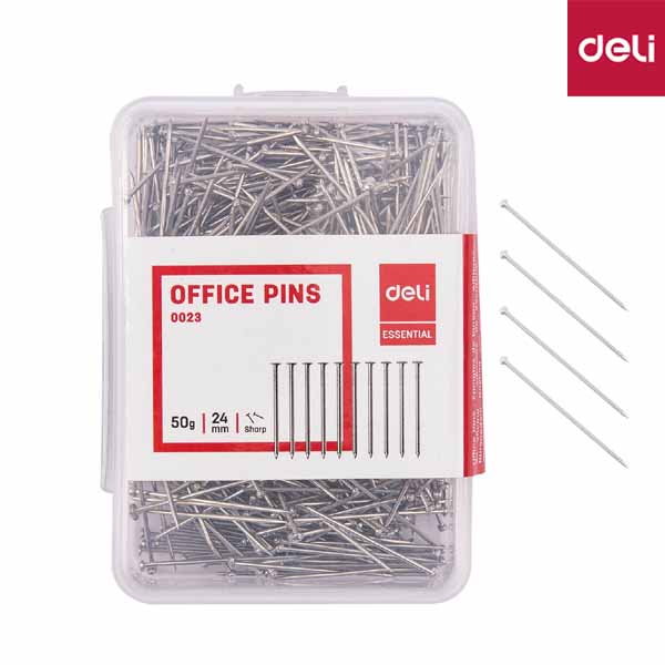 Deli-Office-Pins-1-Plastic-Box-50g