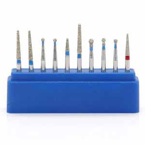 Diamond-FG-Burs-for-Teeth-polishing-10-pcs-Tooth-Opening-Cavity-Combination-Set